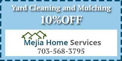 Coupon for 10% off yard cleaning and mulching